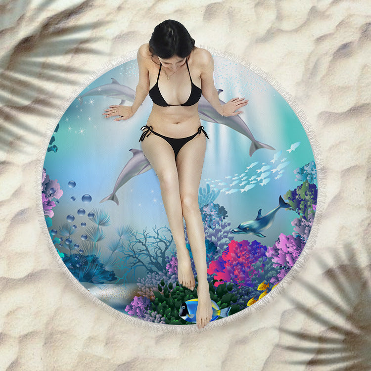 Adventure Round Beach Towels