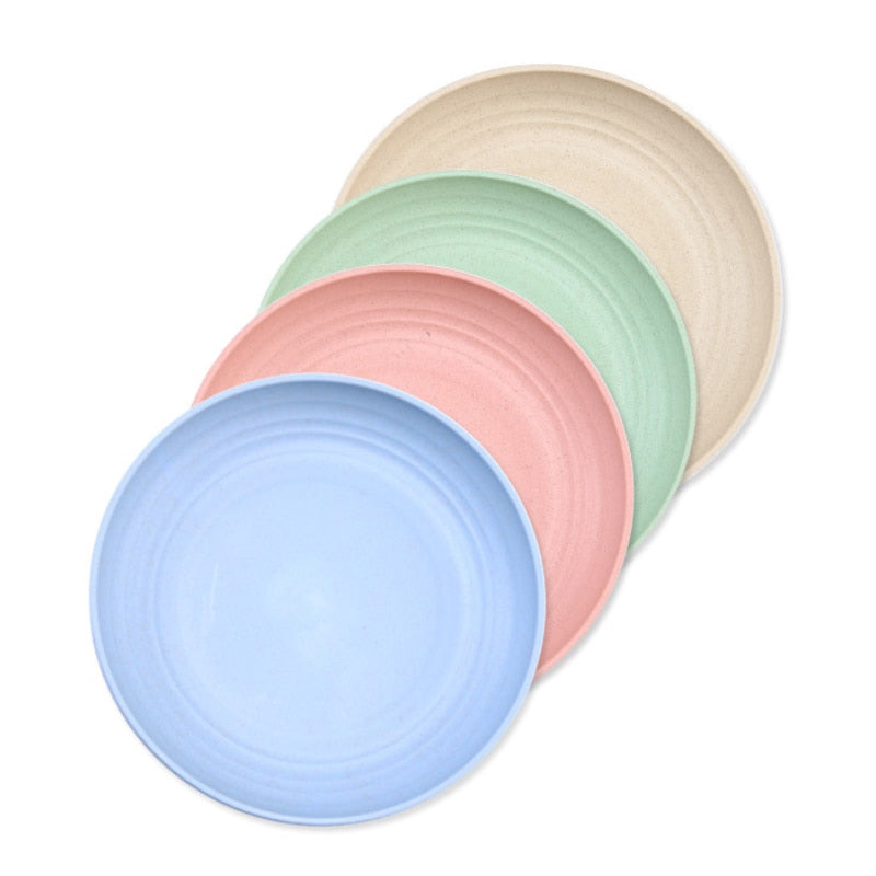 4 Piece Pastel Plate Set