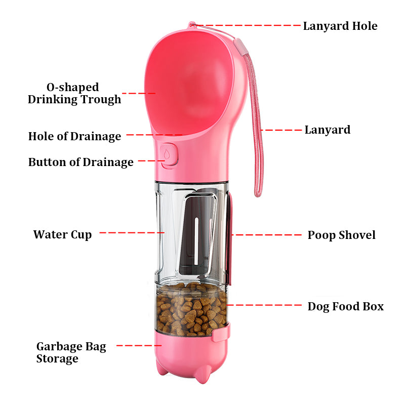 3-in-1 Dog Water Bottle