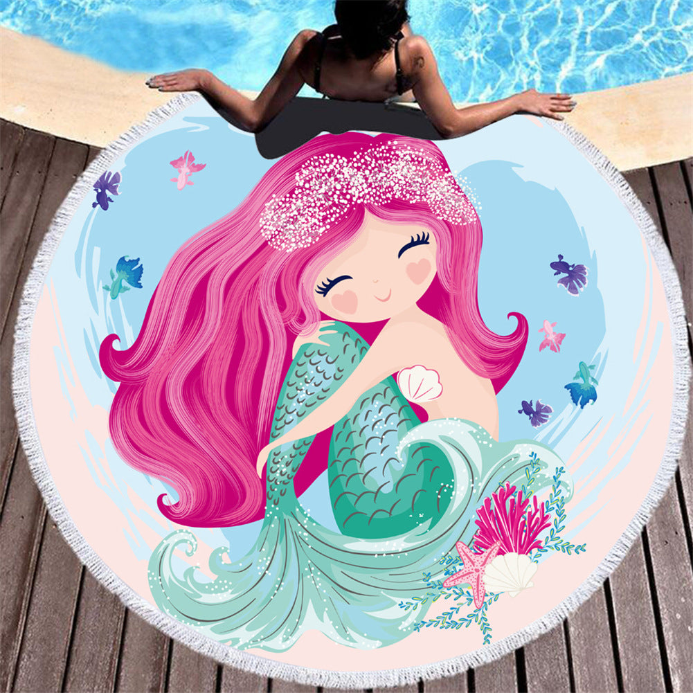 Mermaid Round Beach Towels
