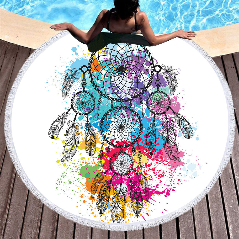 Dreamcatcher Round Beach Towels 2