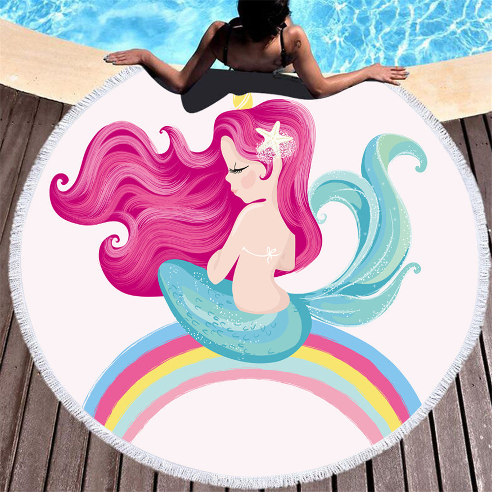 Mermaid Round Beach Towels