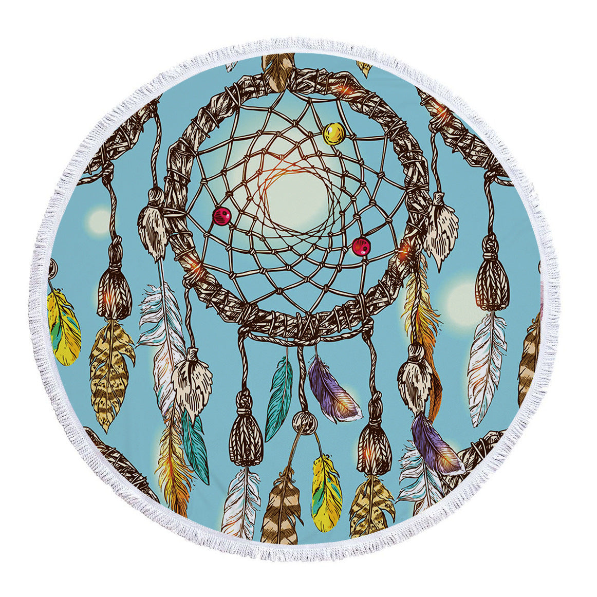Dreamcatcher Round Beach Towels 1