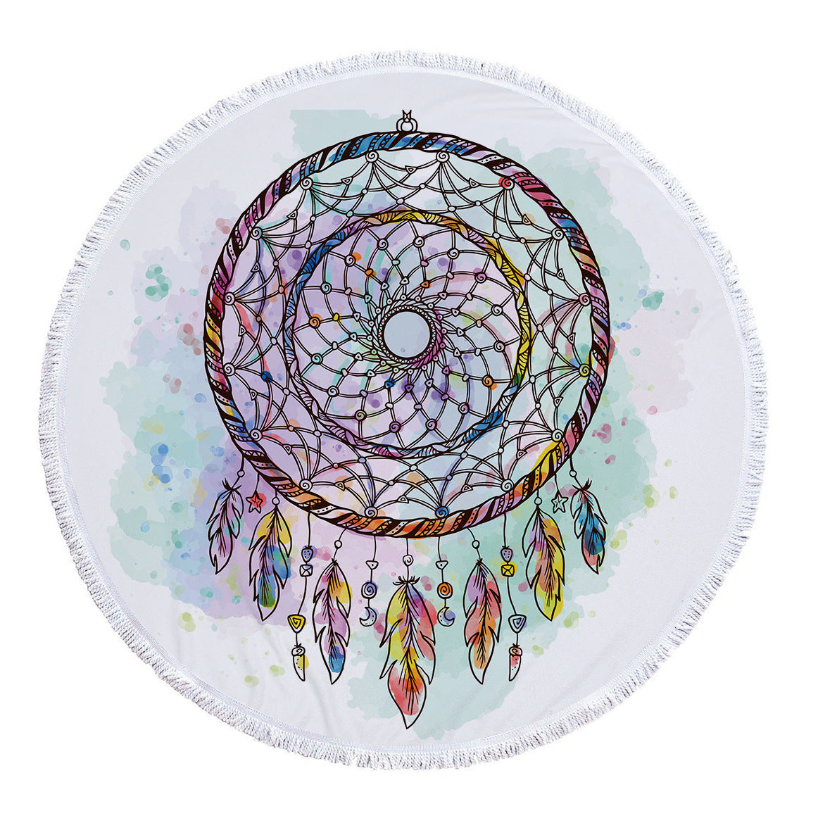 Dreamcatcher Round Beach Towels 1
