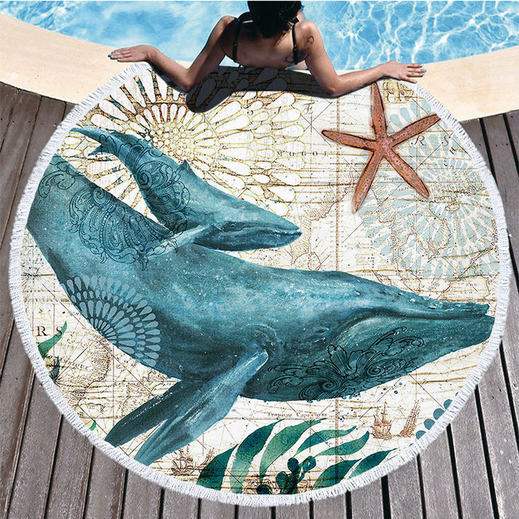 Sea Life Round Beach Towels