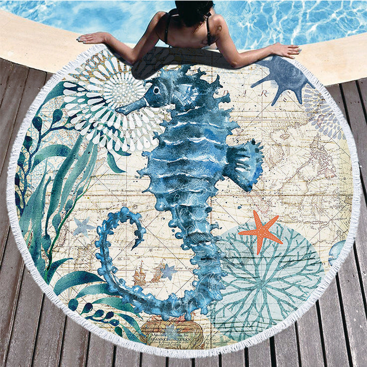 Sea Life Round Beach Towels