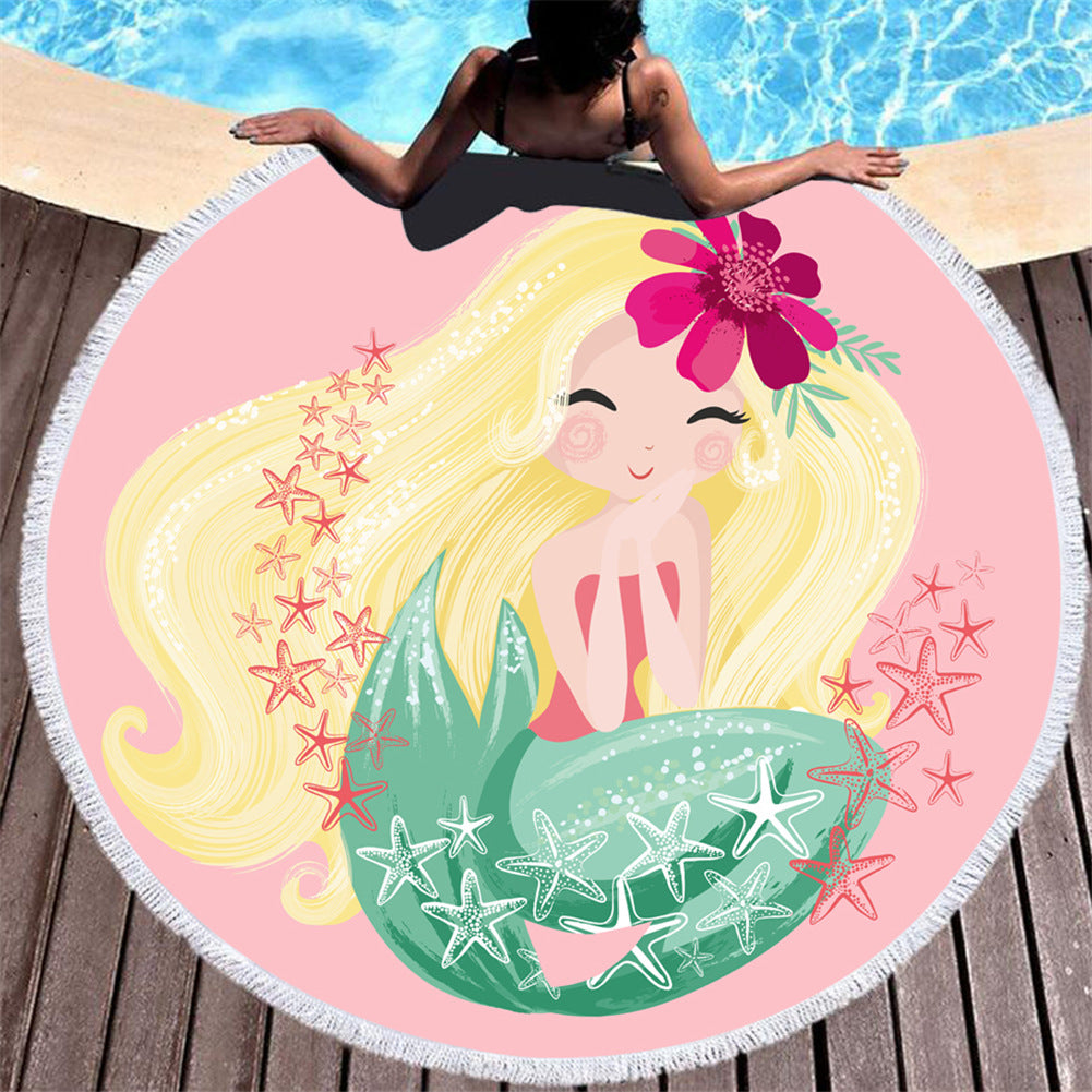 Mermaid Round Beach Towels