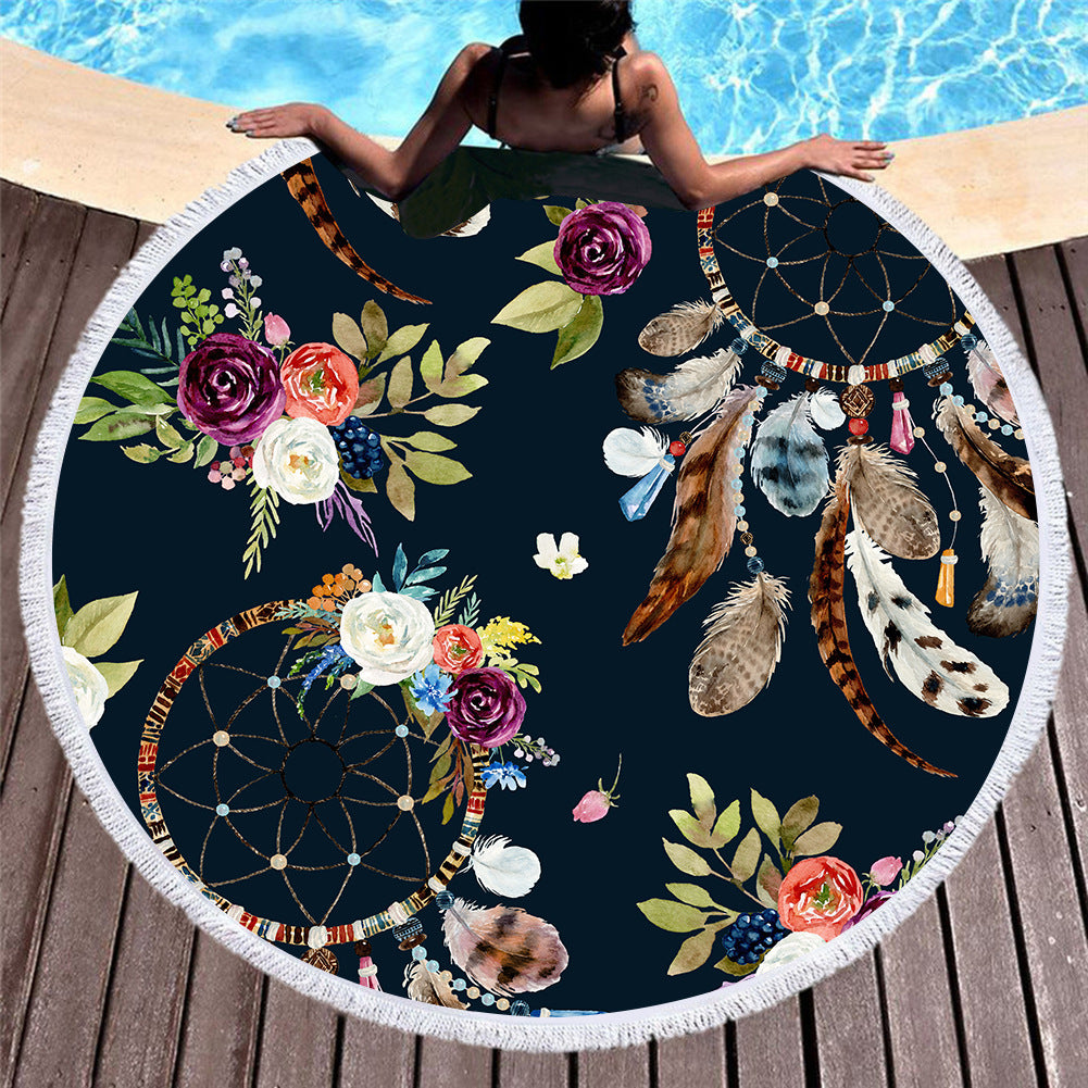 Dreamcatcher Round Beach Towels 2