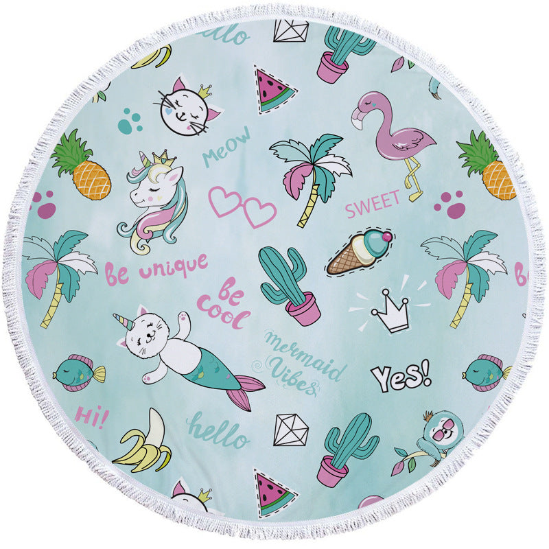 Retro Round Beach Towels