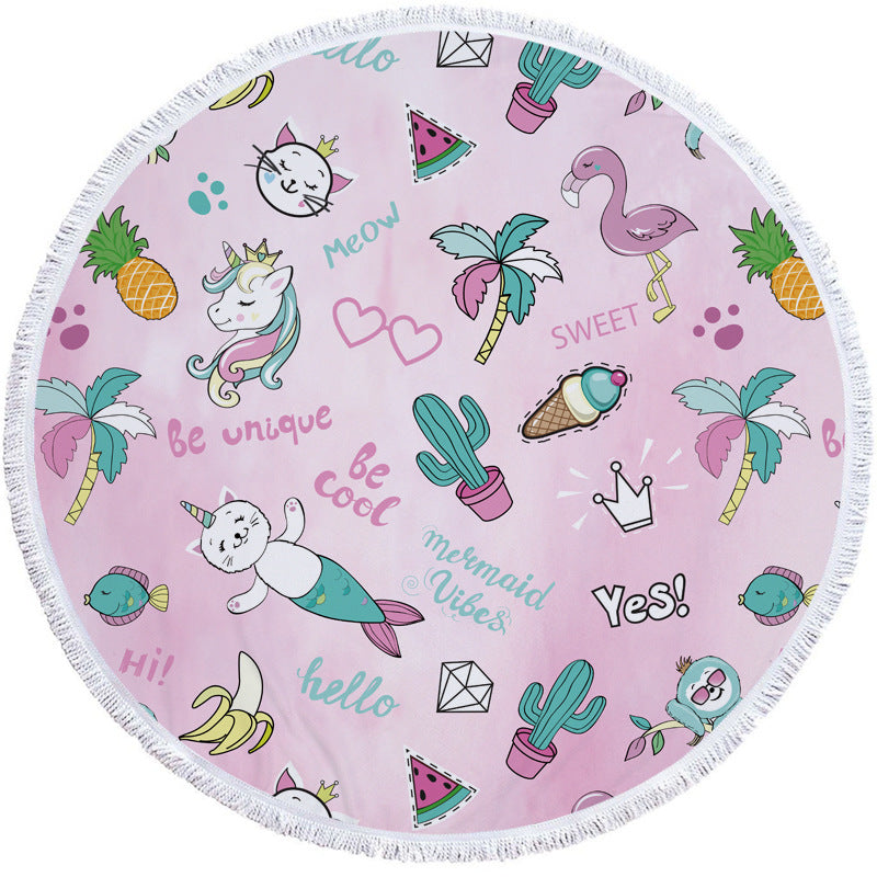Retro Round Beach Towels