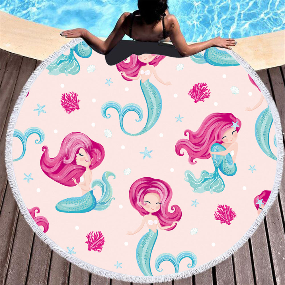 Mermaid Round Beach Towels