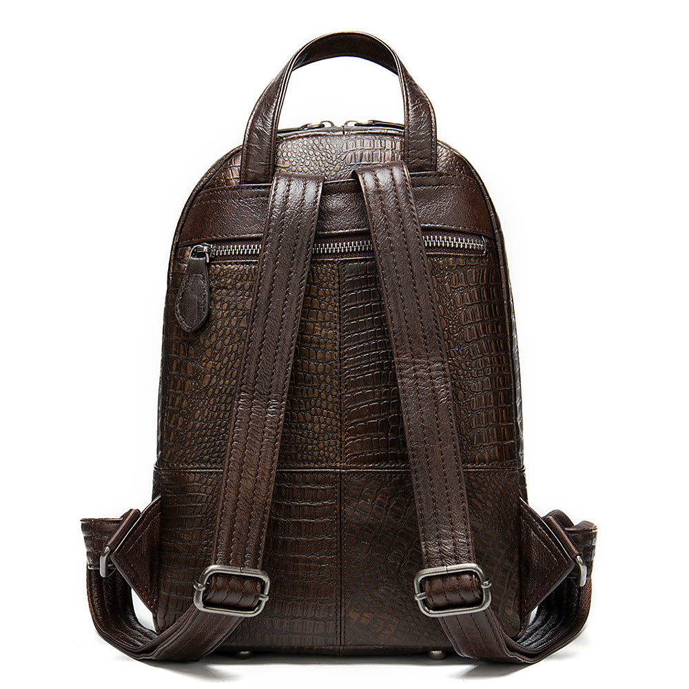 Unique Leather Patchwork Backpack 1