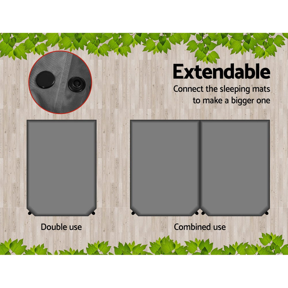 Self-inflating Extendable Double Camping Mattress
