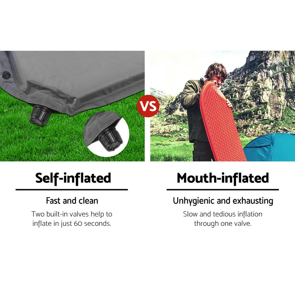 Self-inflating Extendable Double Camping Mattress