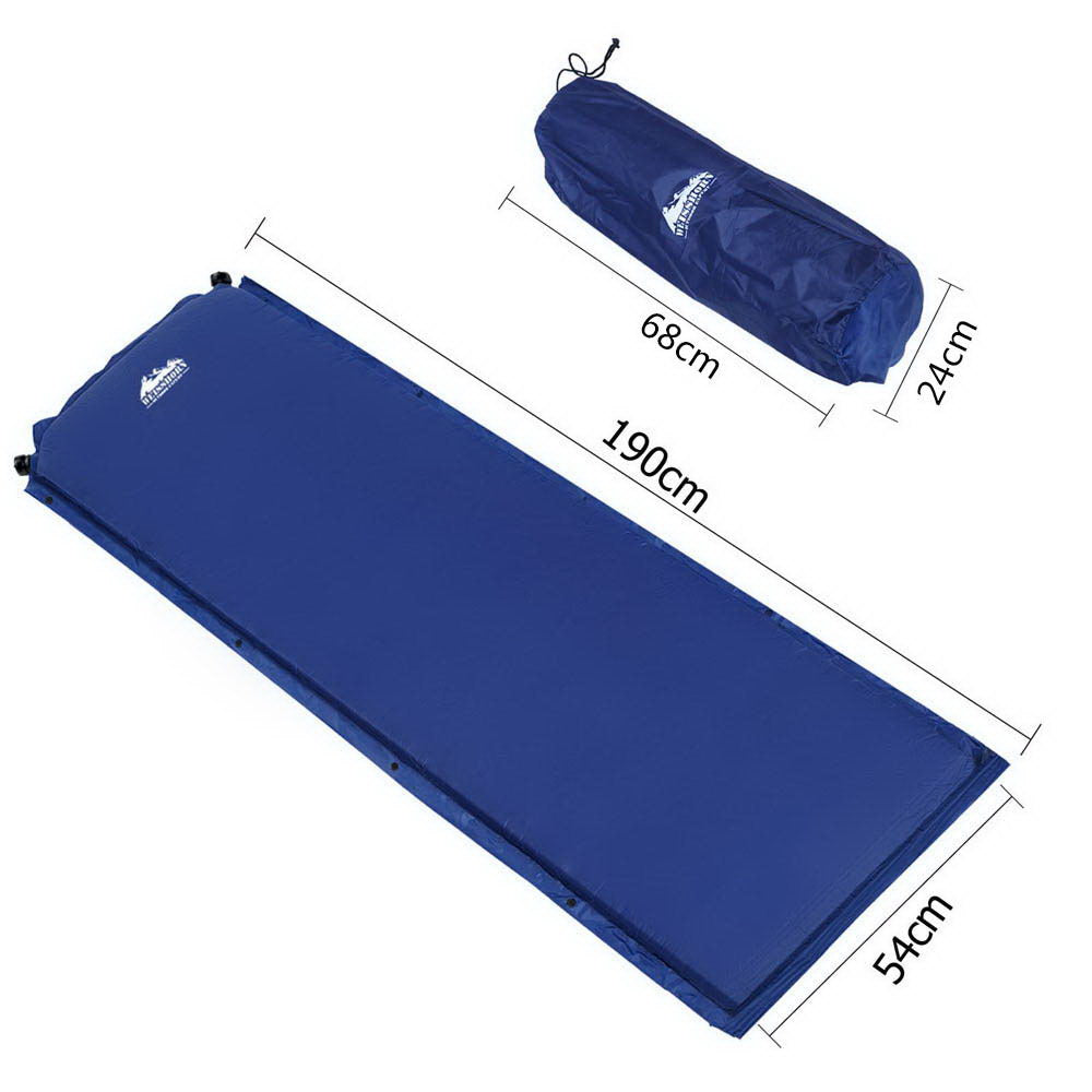 Self-inflating Extendable Camping Mattress (Blue)