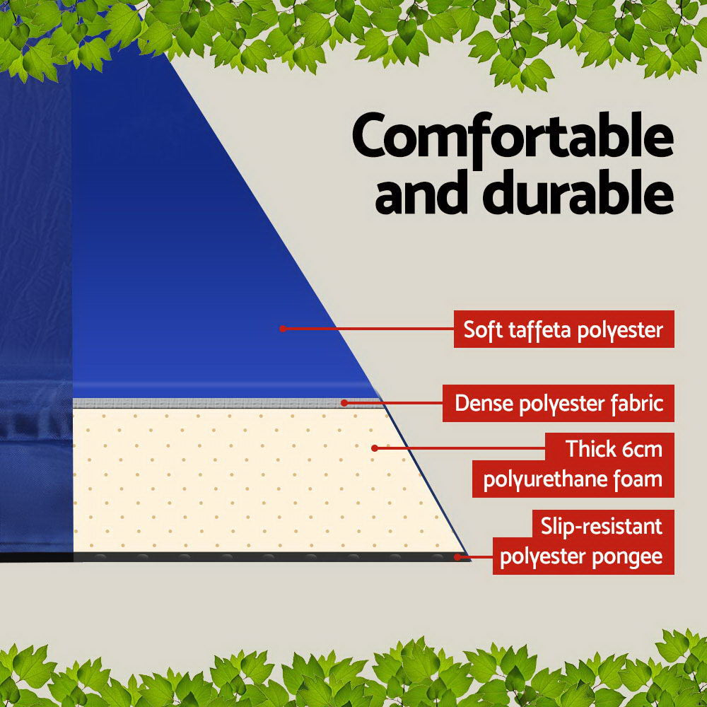 Self-inflating Extendable Camping Mattress (Blue)
