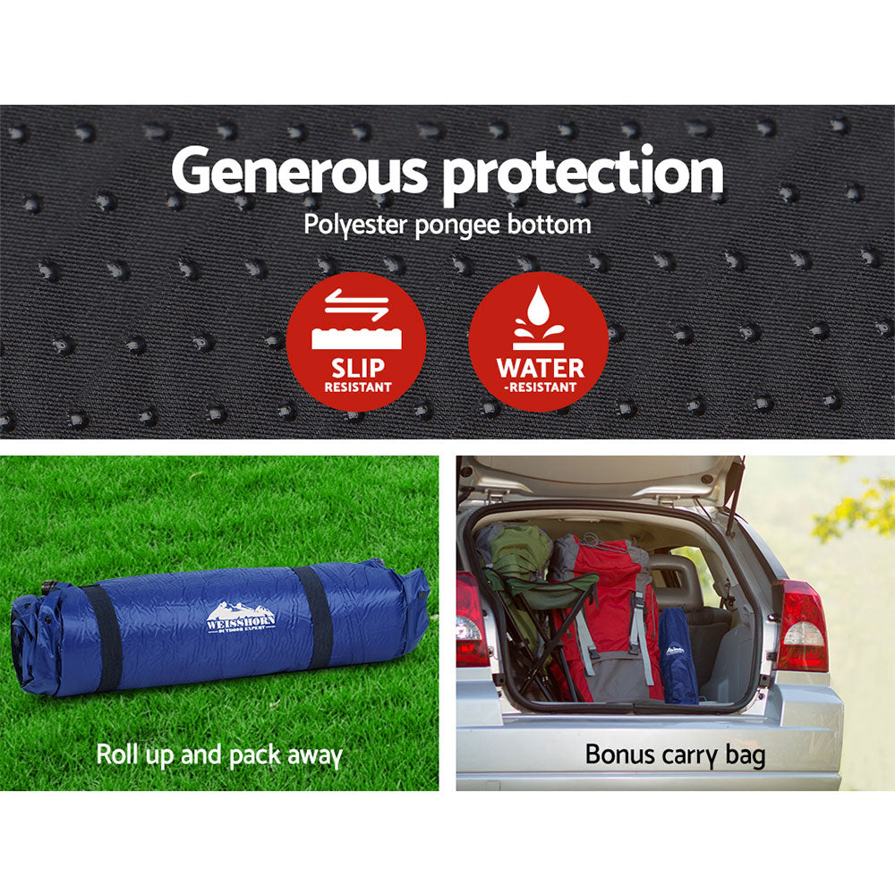 Self-inflating Extendable Camping Mattress (Blue)