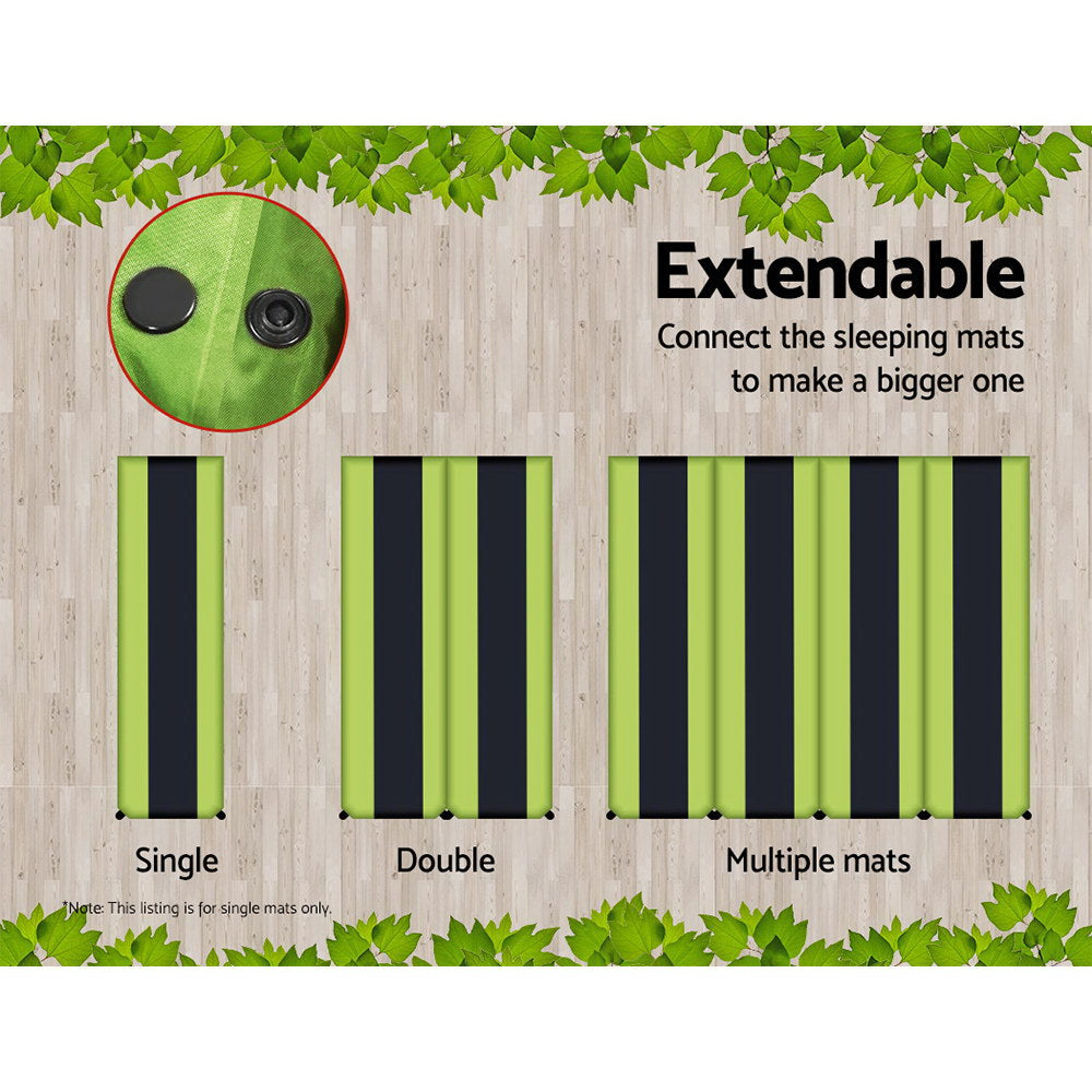 Self-inflating Extendable Camping Mattress (Green)
