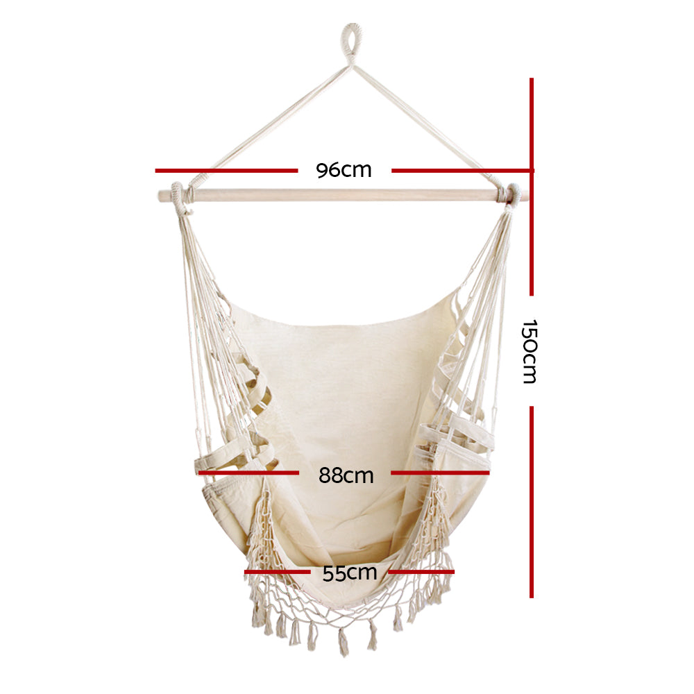 Boho Hammock Chair - Cream