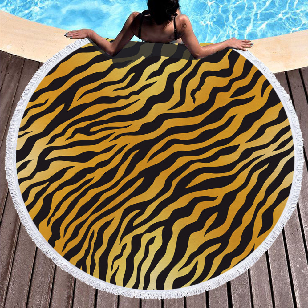 Animal Print Round Beach Towels