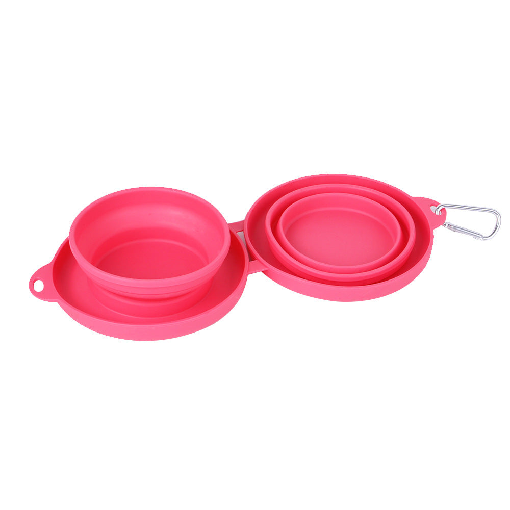 Anti-flip Collapsible Double Dog Bowls
