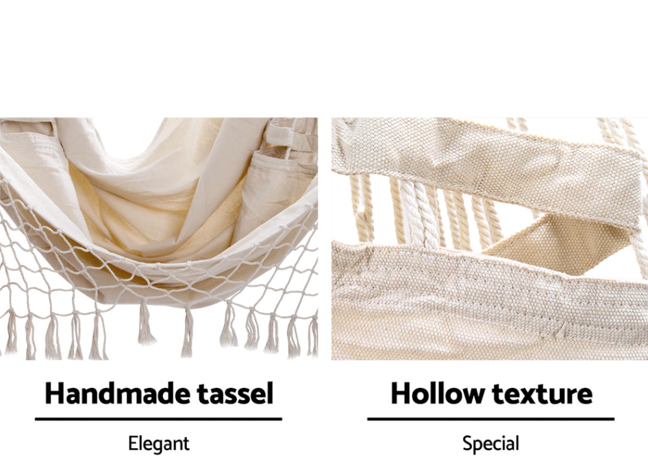 Boho Hammock Chair - Cream