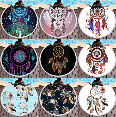 Dreamcatcher Round Beach Towels 2