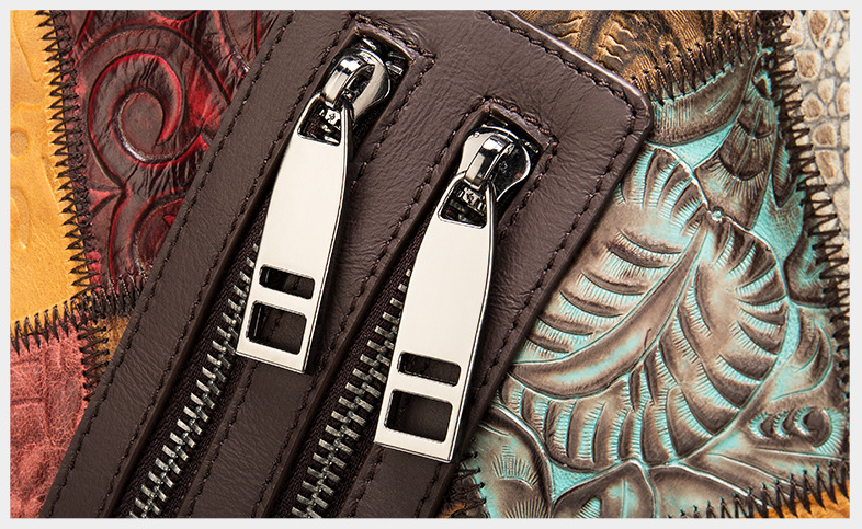 Unique Leather Patchwork Handbag/ Backpack 2
