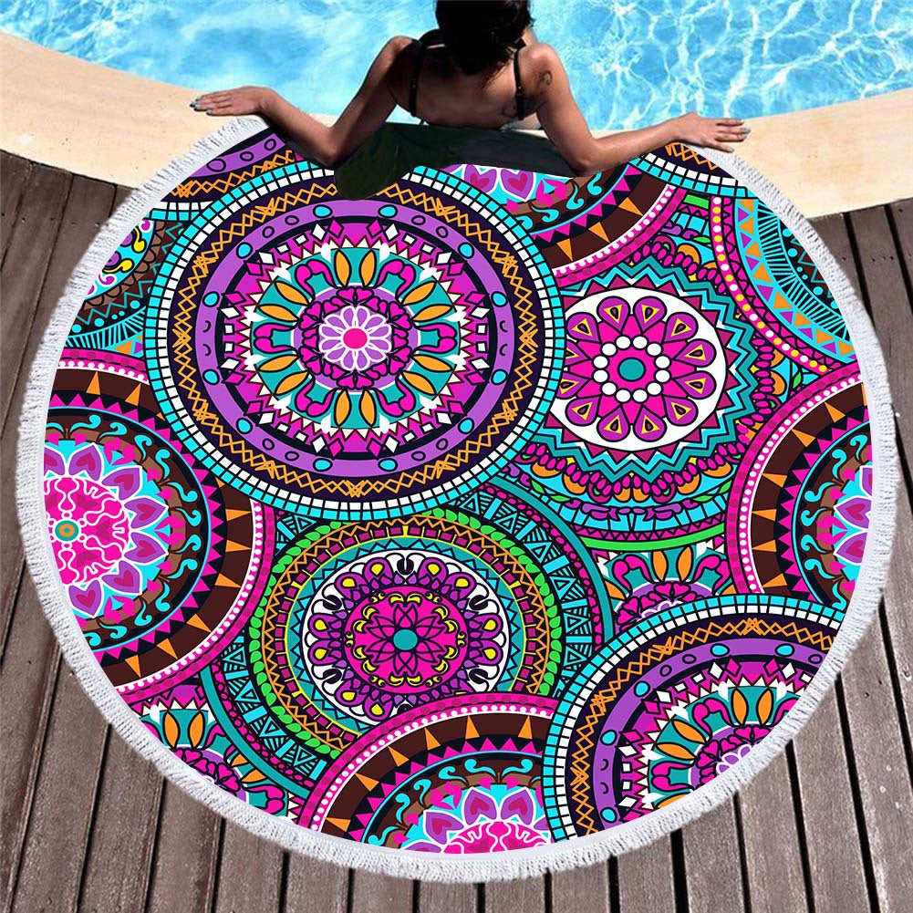 Neon Round Beach Towels