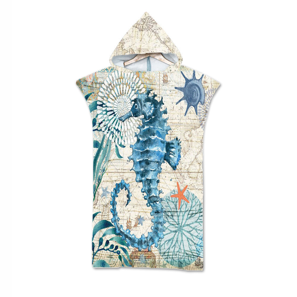 Sea Life Hooded Beach Towels