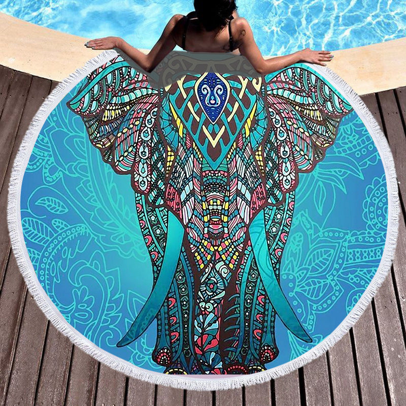 Elephant Round Beach Towels