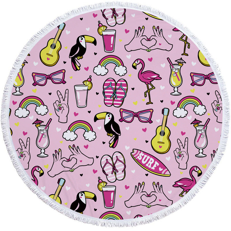 Retro Round Beach Towels