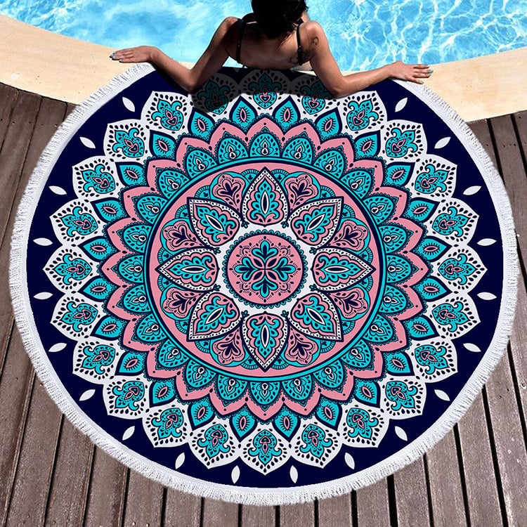 Mandala Round Beach Towels