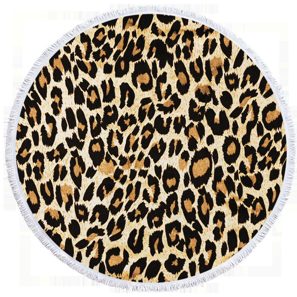 Animal Print Round Beach Towels