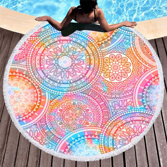 Neon Round Beach Towels