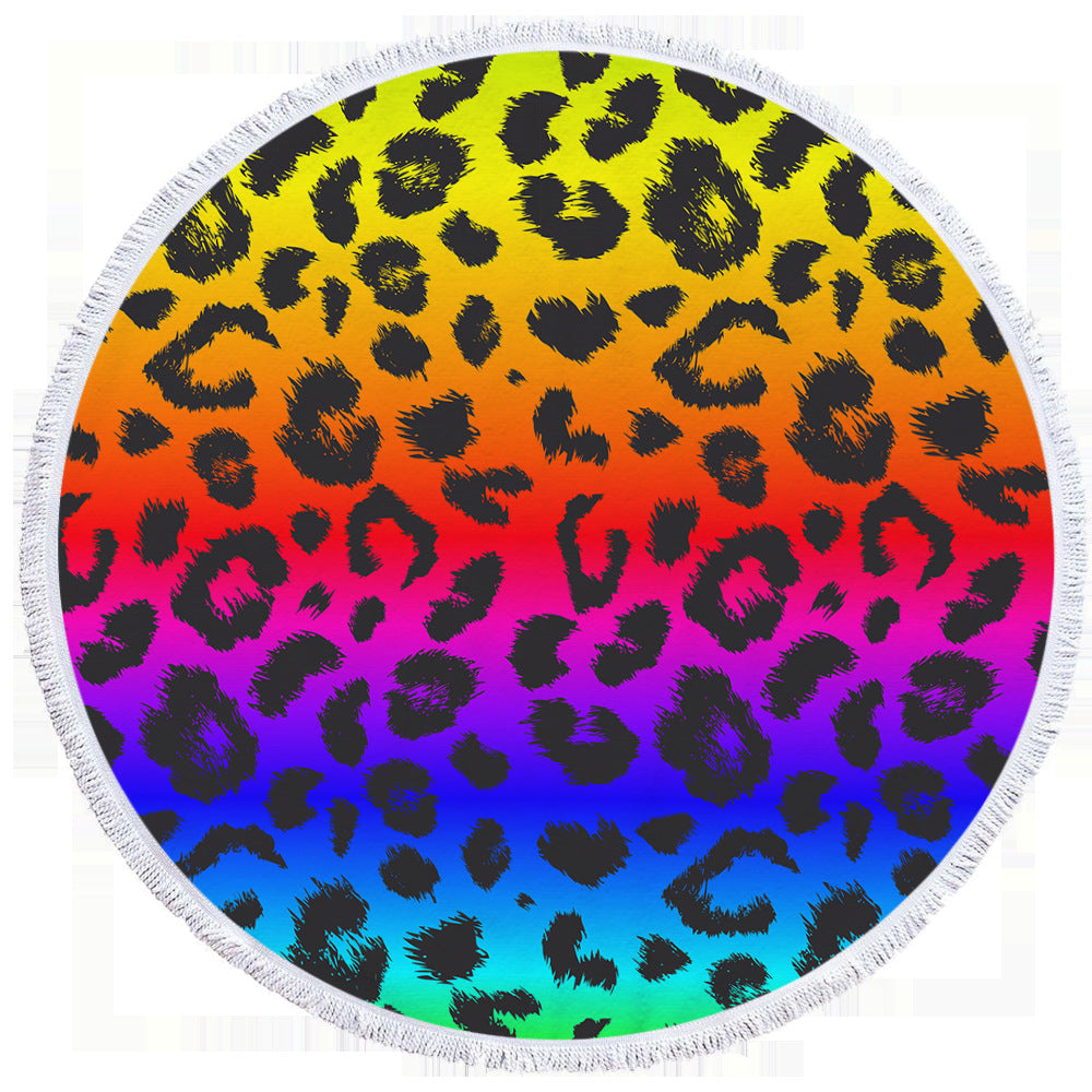Animal Print Round Beach Towels