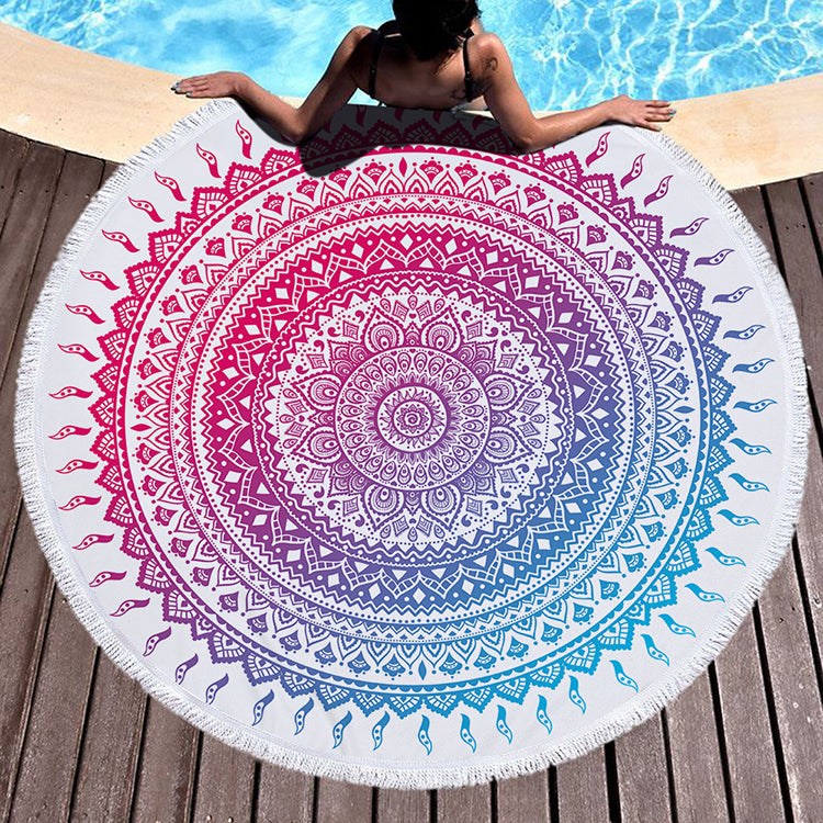 Mandala Round Beach Towels