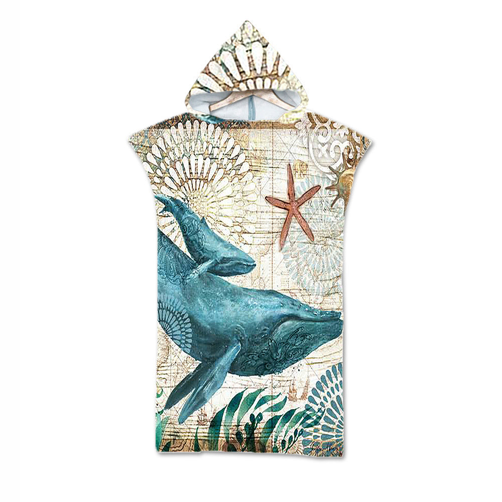 Sea Life Hooded Beach Towels