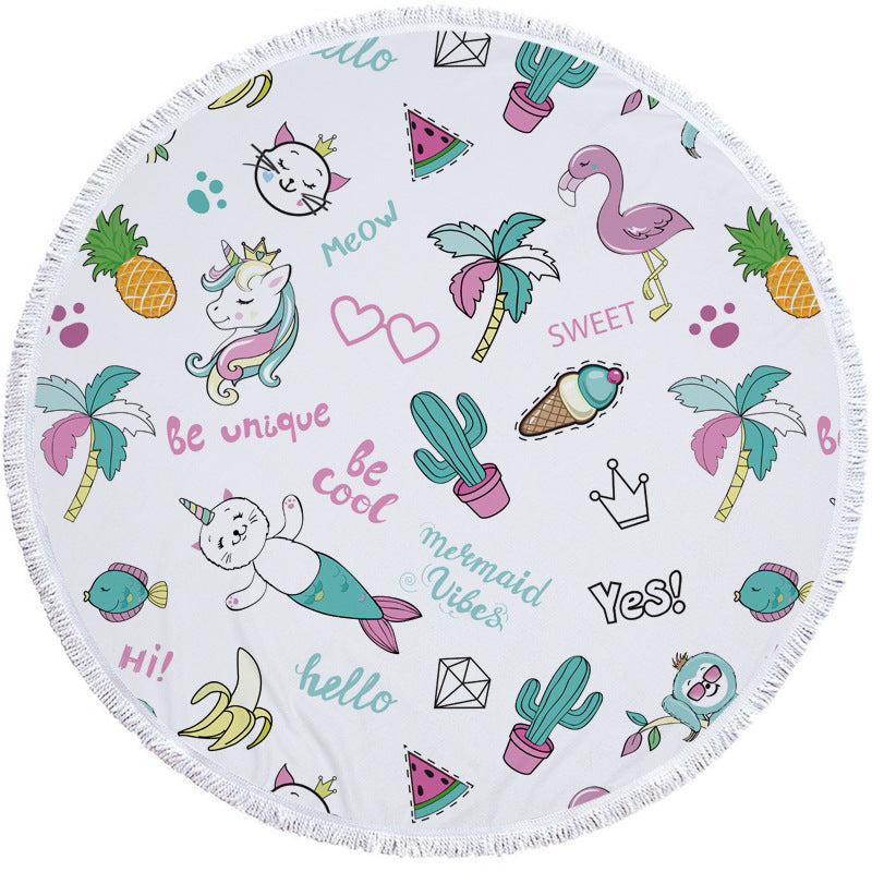 Retro Round Beach Towels