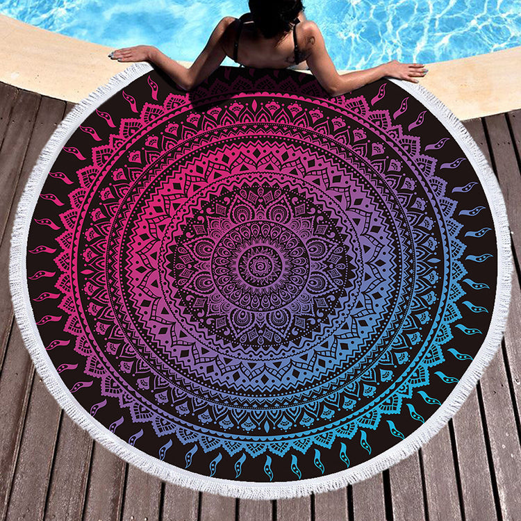 Mandala Round Beach Towels
