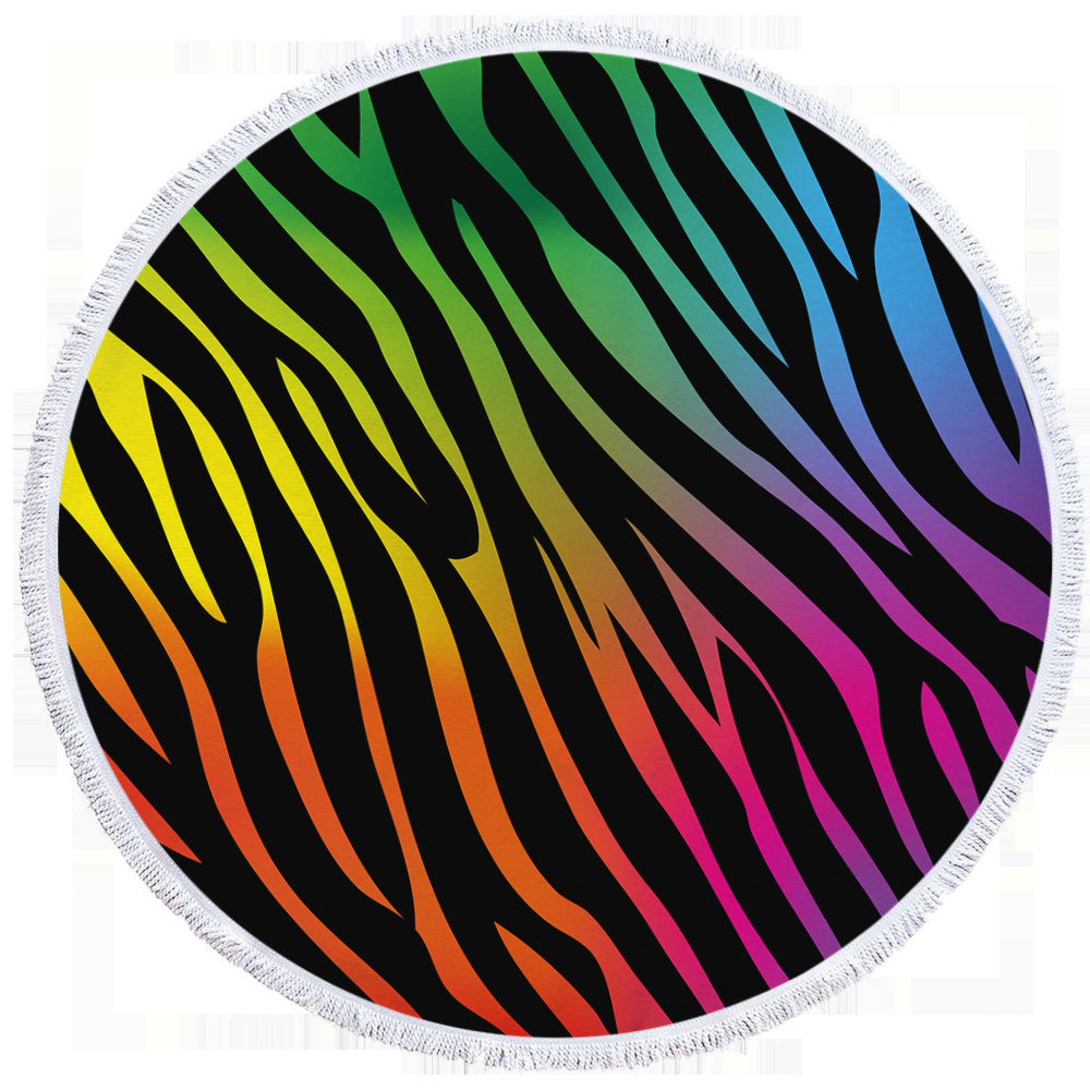 Animal Print Round Beach Towels