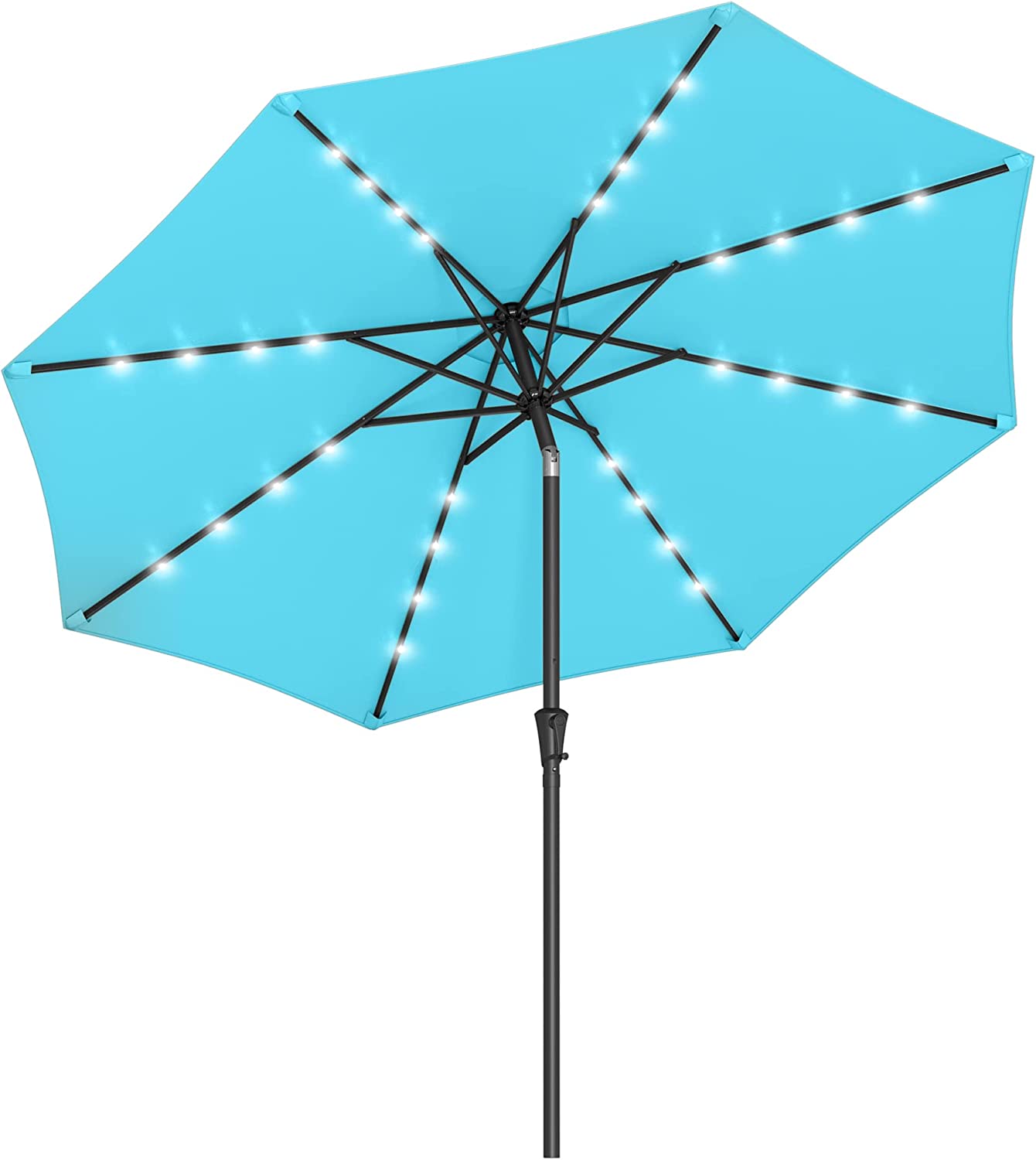 Solar Patio Umbrella (2.7M) - Aqua