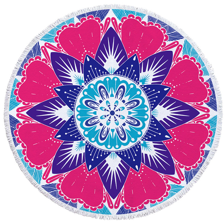 Mandala Round Beach Towels