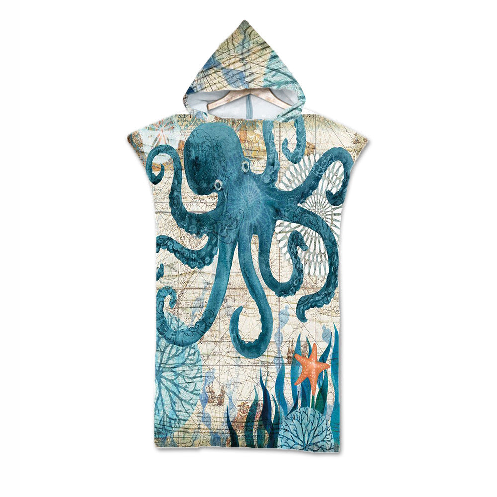 Sea Life Hooded Beach Towels